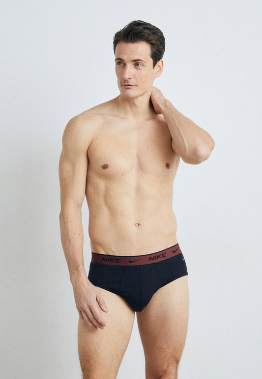 Nike Underwear BRIEF 3 PACK - Slip - black/cyber/grey heather/dark pony