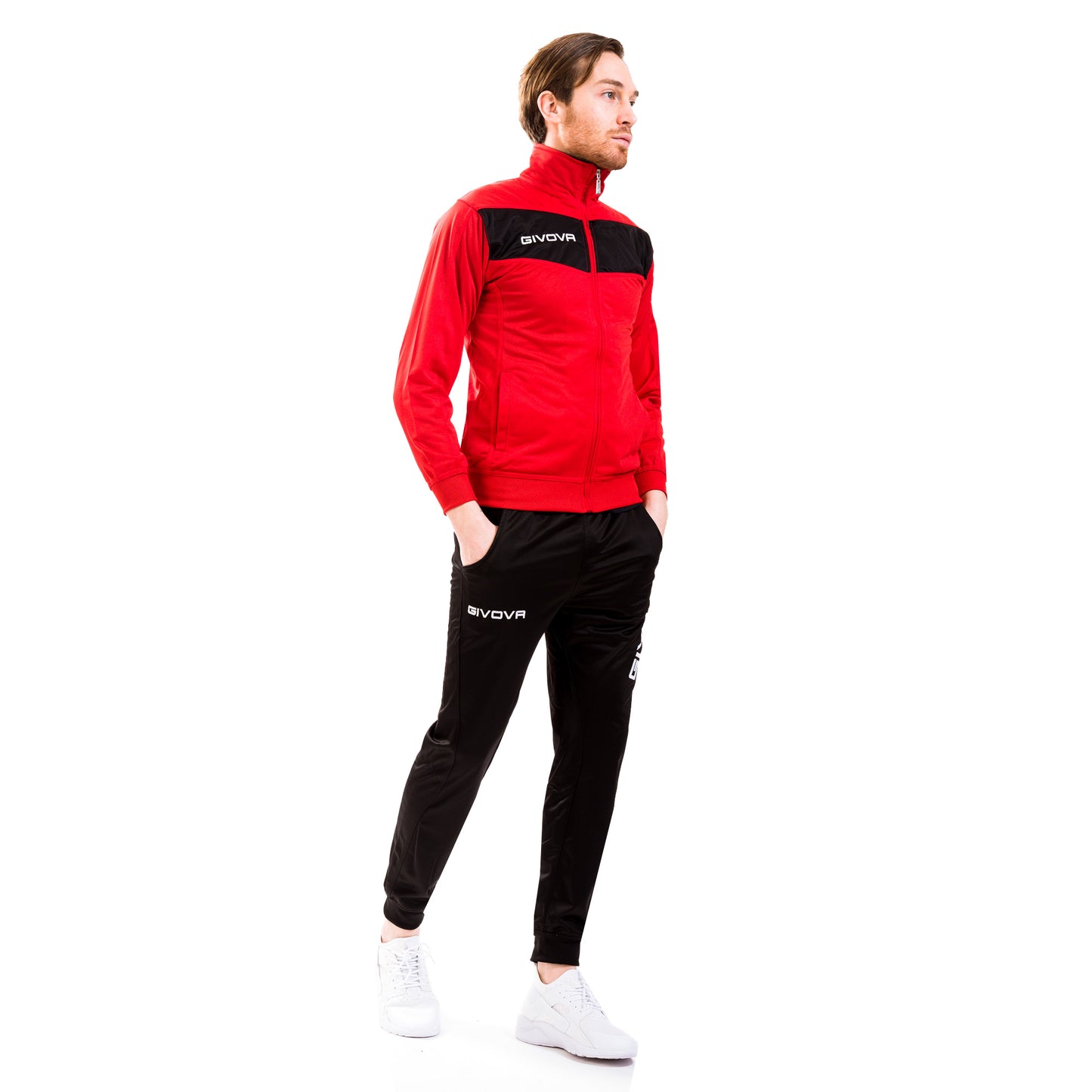 TUTA VISA TRIACETATO UNISEX ROSSO/NERO 1210