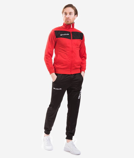 TUTA VISA TRIACETATO UNISEX ROSSO/NERO 1210